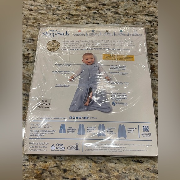 NWT New Halo SleepSack Cotton Wearable Blanket With Zipper SMALL Birth-6 Months - Picture 3 of 5